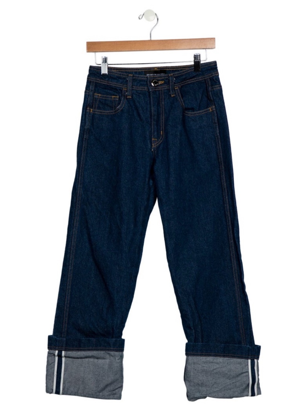 Brandon Maxwell Dark Navy Straight-Leg Jeans